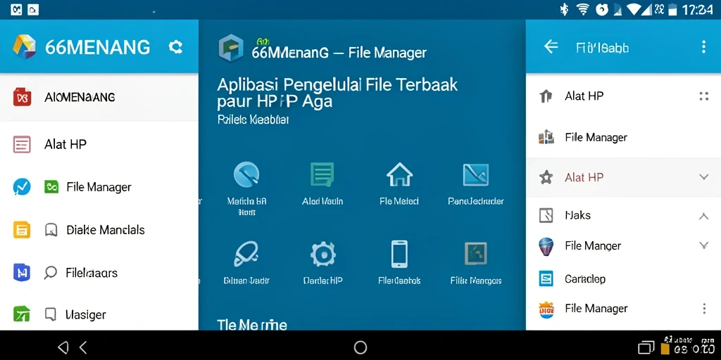 Antarmuka aplikasi 66MENANG yang mudah digunakan untuk mengelola file.