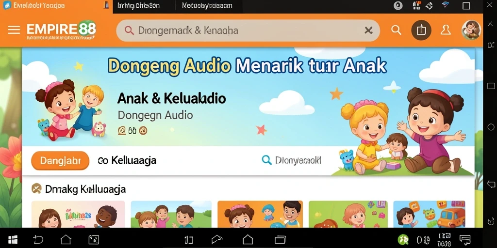 Antarmuka pengguna EMPIRE88 yang sederhana dan menarik untuk anak-anak.