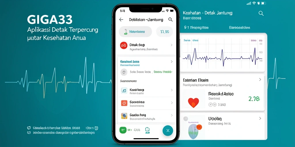 Antarmuka GIGA33 yang intuitif untuk pemantauan detak jantung.