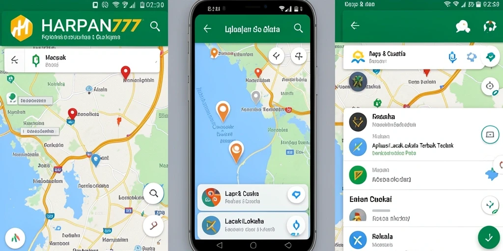 Tampilan antarmuka aplikasi HARAPAN777 yang memudahkan pelacakan lokasi.