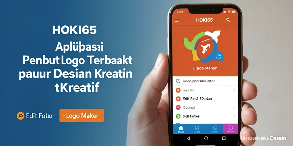 Tampilan antarmuka HOKI65 yang intuitif untuk desain logo.