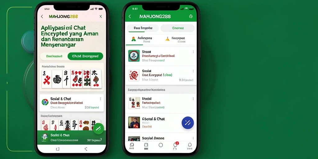 Tampilan antarmuka utama aplikasi MAHJONG288 untuk chat yang aman.