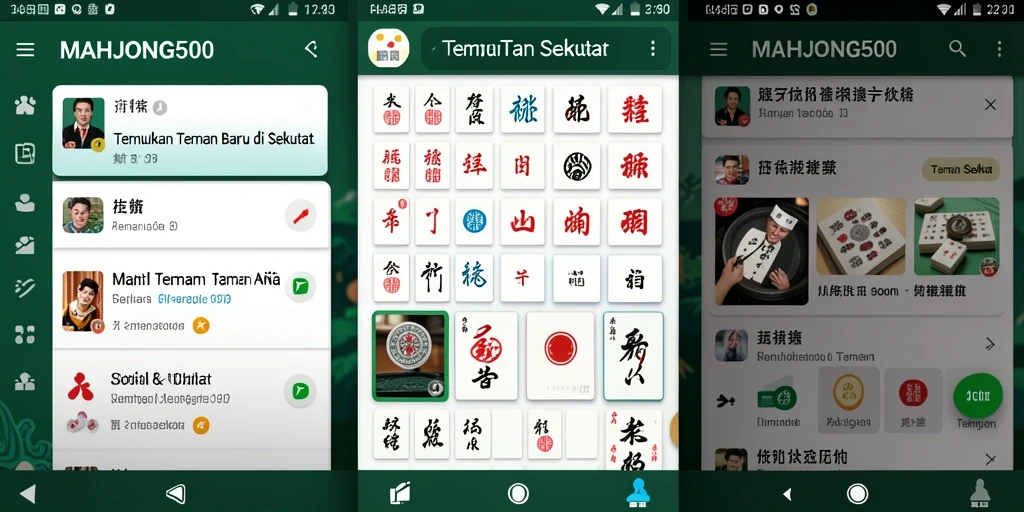 Tampilan antarmuka aplikasi MAHJONG500 yang bersih dan user-friendly.
