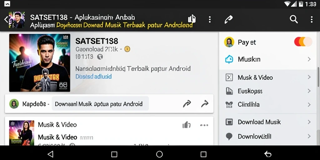 Antarmuka SATSET138 yang user-friendly untuk download musik.